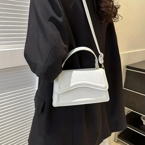 Bandoulière en cuir PU pour femmes et filles, sac à main Messenger solide - Nouvelle mode Bijoux tendance docu|10,35 €|OKKO MODE