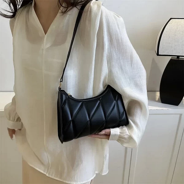 Sac à Main en Cuir PU Noir Rétro pour Femme, Pochette Hobos Décontractée Fashion|6,29 €|OKKO MODE