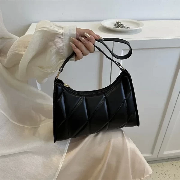 Sac à Main en Cuir PU Noir Rétro pour Femme, Pochette Hobos Décontractée Fashion|6,29 €|OKKO MODE