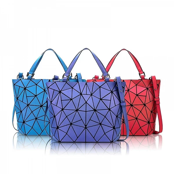 Sac à main géométrique Shoous Bao pour femme, diamant, pliable, lancé, coulée holographique, bandoulière|36,91 €|OKKO MODE