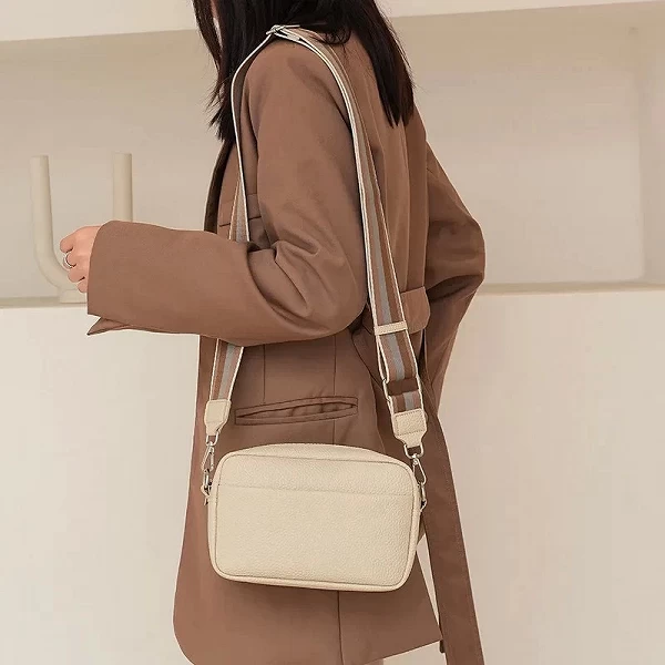 Sacs à bandoulière en cuir PU pour femmes, sacs à main à large sangle, sac à main Messenger, petit sac à main pour femme, lancé |11,96 €|OKKO MODE