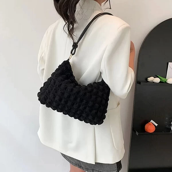 Sac en toile déformable pour femmes, sacs initiés, moteurs plissés, sacs à main bles, rembourré, décontracté, sous les bras, sac|7,99 €|OKKO MODE