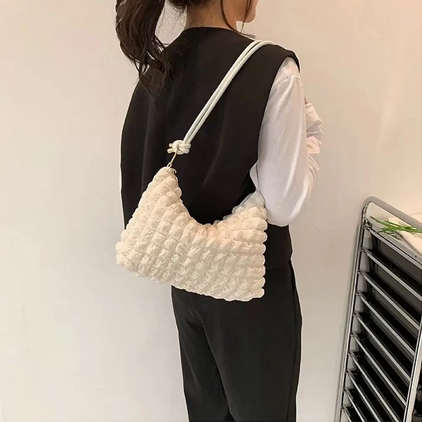 Sac en toile déformable pour femmes, sacs initiés, moteurs plissés, sacs à main bles, rembourré, décontracté, sous les bras, sac|7,99 €|OKKO MODE