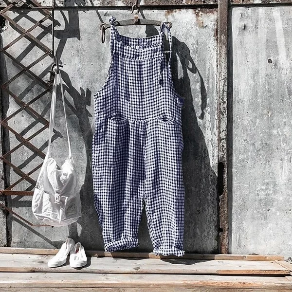 Salopette décontractée à rayures bohèmes pour femmes en coton haute qualité 2023|14,90 €|OKKO MODE