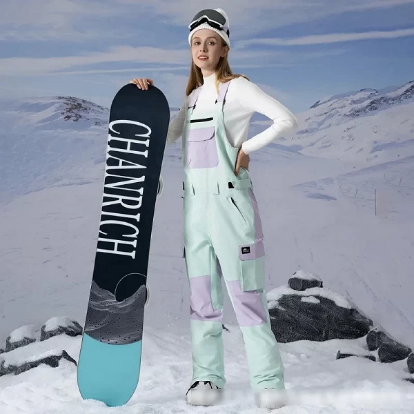 Pantalon de ski à bretelles unisexe, combinaison de neige nuit vent et neige style couple|107,00 €|OKKO MODE