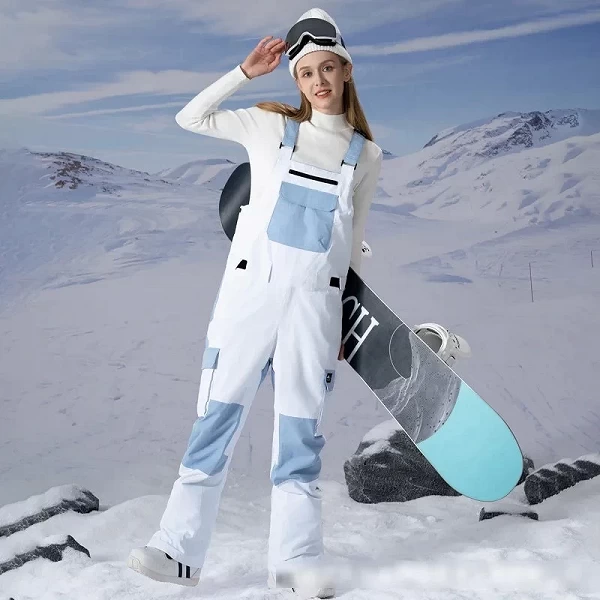 Pantalon de ski à bretelles unisexe, combinaison de neige nuit vent et neige style couple|107,00 €|OKKO MODE