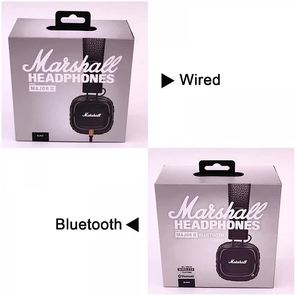 Marshall-Casque sans fil filaire MAJOR II 2, basses profondes, 40mm, pilotes dynamiques, portable, pliable, casque Bluetooth pou|45,51 €|OKKO MODE