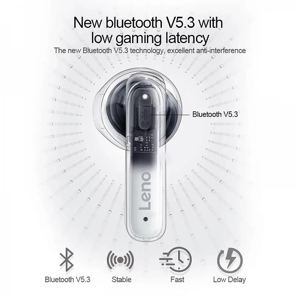 Lenovo-Écouteurs Bluetooth Comt98, Casque de sport sans fil, Stéréo, Réduction du bruit, HD, Appel, Écouteurs avec micro, Étanch|23,03 €|OKKO MODE