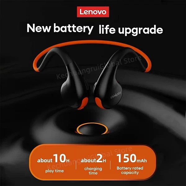 Lenovo-Écouteurs sans fil Bluetooth 5.3 d'origine, casque de sport à conduction d'air, microphone extérieur, casque de sauna, éc|21,07 €|OKKO MODE