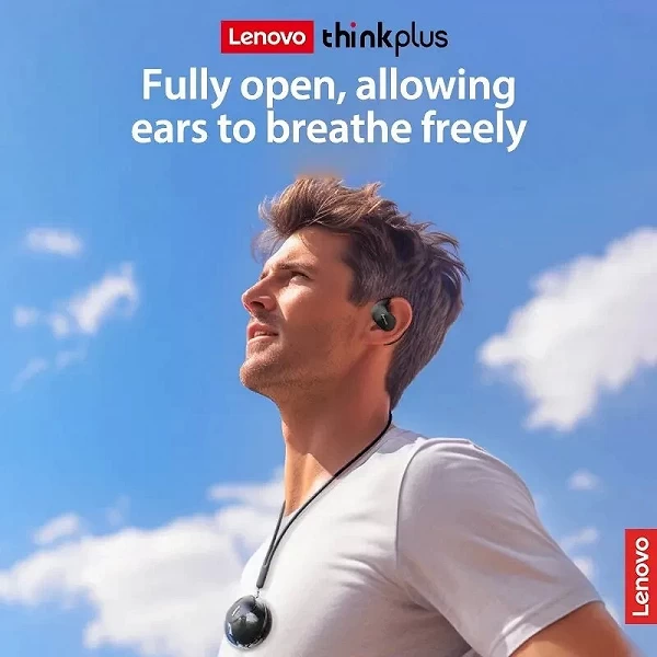 Lenovo-Écouteurs Bluetooth 5.4 OWS X15pro, oreillettes de sport, sans fil, étanches, avec lanière|20,90 €|OKKO MODE