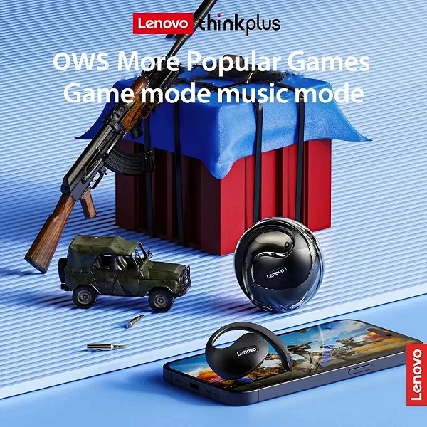 Lenovo-Écouteurs Bluetooth 5.4 OWS X15pro, oreillettes de sport, sans fil, étanches, avec lanière|20,90 €|OKKO MODE