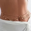 Chaine de taille étoile à sequins pour femme, Strass brillants Diamant multi-chaines Peaux sexy croisée été bijoux création|2,00 €|OKKO MODE