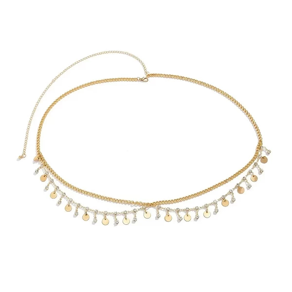 Chaine de taille étoile à sequins pour femme, Strass brillants Diamant multi-chaines Peaux sexy croisée été bijoux création|2,00 €|OKKO MODE