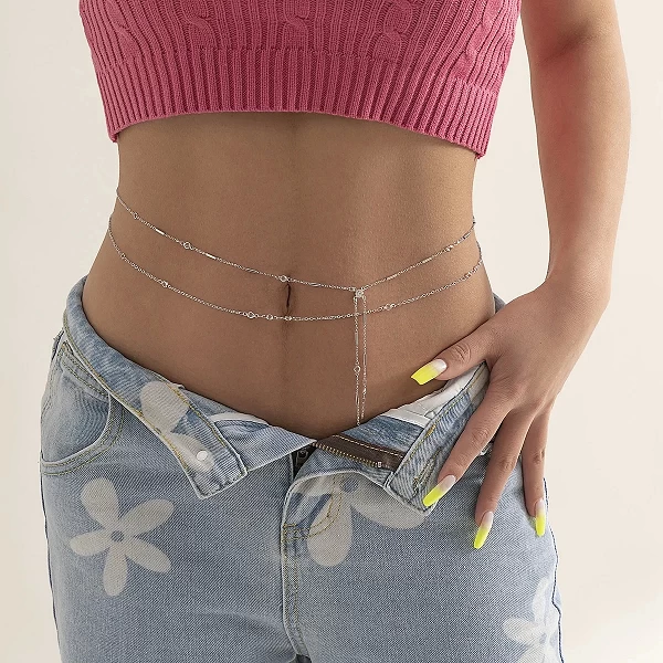 Bijoux de corps de ventre de glands superposés pour femmes, ceinture de taille de plage sexy, accessoires de danse du ventre à l|2,00 €|OKKO MODE