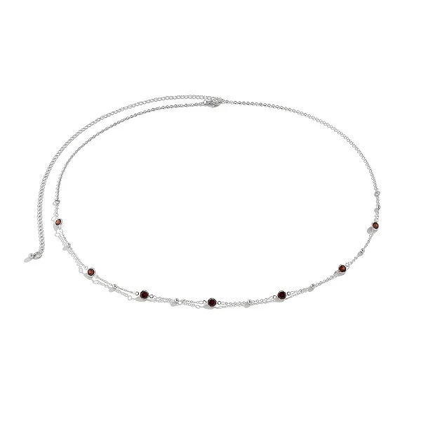 Chaines de taille en verre de cristal pour femmes, bijoux de corps argenté, métal mince,Peaux d'été,Diamantargent-mode miet|3,01 €|OKKO MODE