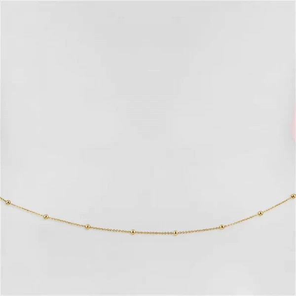 Chaine de taille métallique perlée pour femmes - Bijoux Peaux Diamant or antique|2,96 €|OKKO MODE