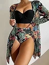 Maillot de bain 3 pièces imprimé Tropical, Sexy, Cover-Up, Push-Up, manches longues, pour femmes, vêtements de plage, 2023|21,12 €|OKKO MODE