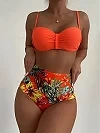 Maillot de bain imprimé tropical, sexy, soutien-gorge push-up, taille haute, pour femmes, vêtements de plage, d'été, 2022|15,04 €|OKKO MODE