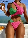 Maillot de bain femme coloré, échancré, col licou - Beachwear sexy tendance 2024|18,14 €|OKKO MODE