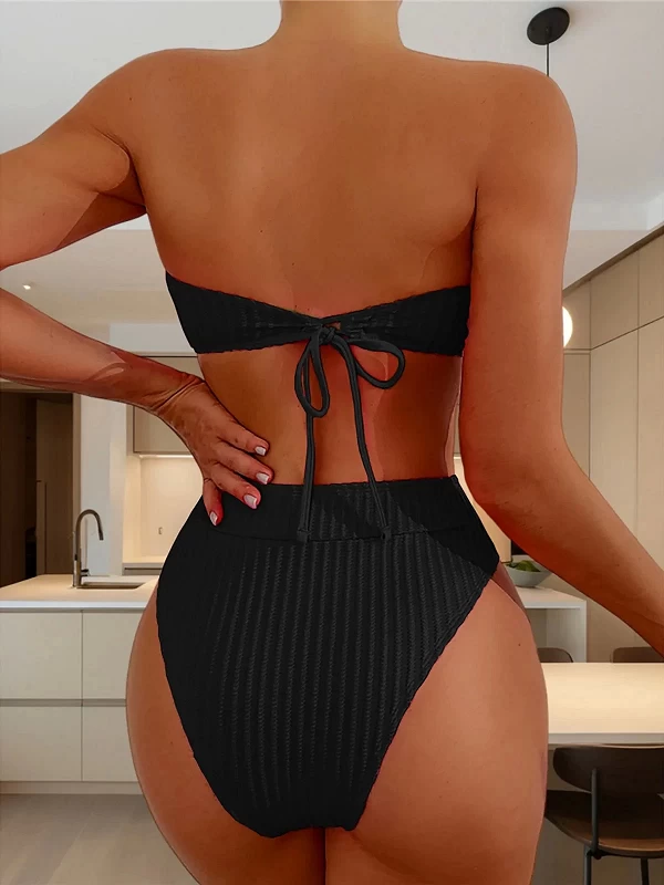 Maillot de bain deux pièces pour femmes, taille haute, bikini, ensemble, baigneur, baigneur, trempé, K5904|15,11 €|OKKO MODE