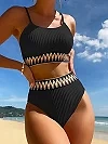 Bikini sportif taille haute, maillot de bain femme, solide, sexy, baigneuses, vêtements de plage, 2024|17,15 €|OKKO MODE