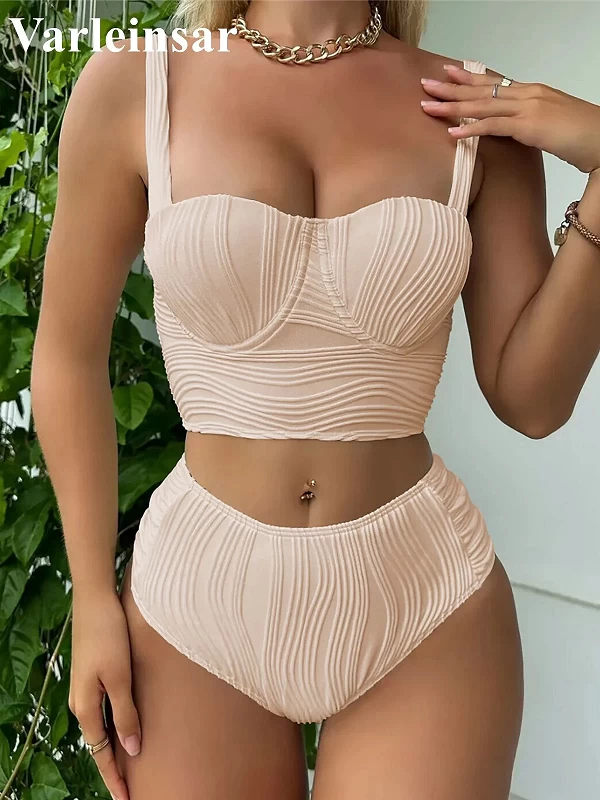 Maillot de bain à armatures déformable pour femme, bikini taille haute, ensemble deux pièces, baigneur, baigneur trempé, nouveau|20,05 €|OKKO MODE