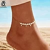 Bracelet de cheville en argent 925 pour femme avec perle naturelle et bijou|20,89 €|OKKO MODE