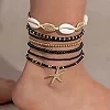 Ensemble de bracelets de cheville en perles pour femme, bijoux étoile mer.|2,97 €|OKKO MODE