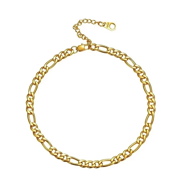 Bracelet Bijoux Figaro plaqué or et argent U7 - Accessoire d'Été Femme|17,99 €|OKKO MODE