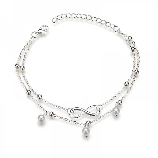 Ensemble de bracelets cheville rétro Pearl Coussin Extron Rinse, Bohême Beach Foot Mode Pet.|2,00 €|OKKO MODE