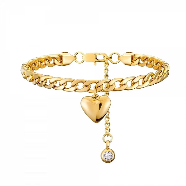 Bracelet de cheville en acier inoxydable doré pour femme, bijoux de pied, bracelets à maillons cubains, cheville bijoux|7,03 €|OKKO MODE