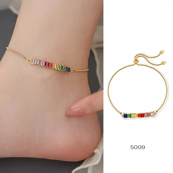 Bracelets de cheville plaqués or 18 carats pour femme, acier inoxydable, bracelets de rinçage imperméables, équipement de pied, |6,00 €|OKKO MODE