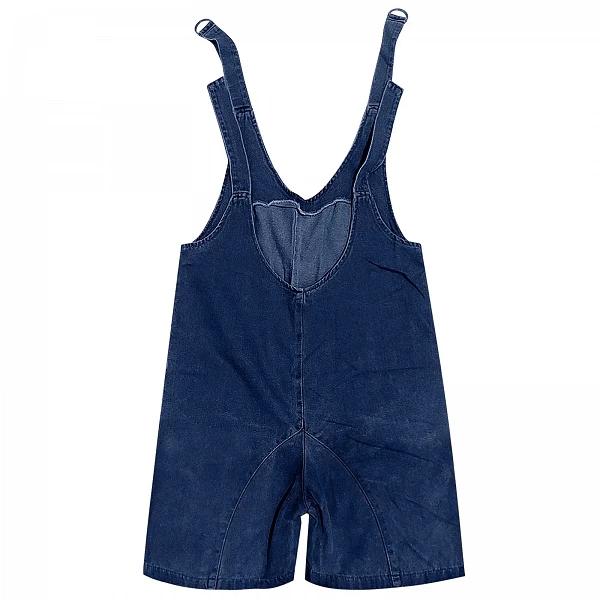 Barboteuse en jean à col en V pour femme, tenue décontractée, short en jean, ensemble une pièce, été|27,93 €|OKKO MODE