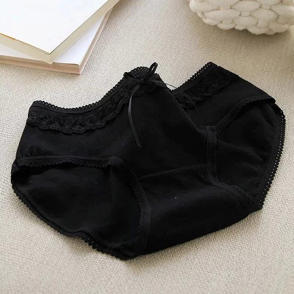 Culottes dentelle coton noir lot 6 filles ados été - Nouveauté chic & confort !|12,59 €|OKKO MODE