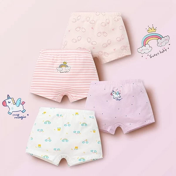 Lot de Culottes en Coton pour Fille avec Ours de Dessin Animé, Taille 4-11 ans|9,00 €|OKKO MODE