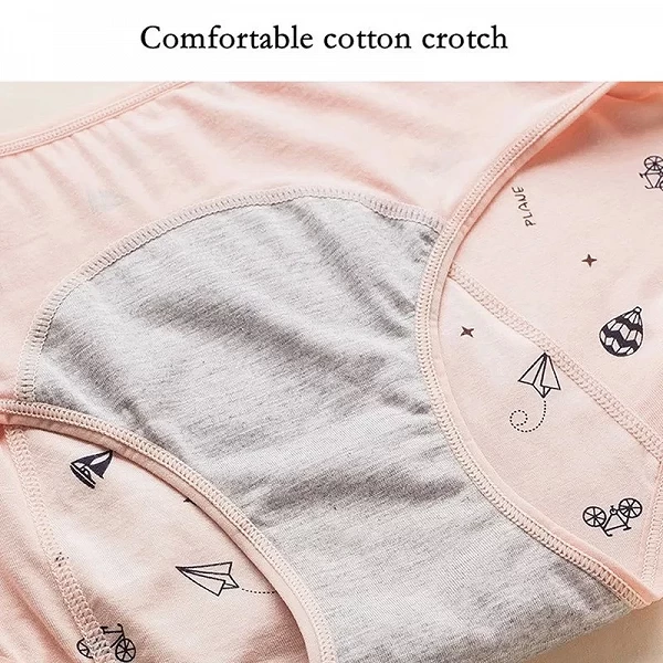 Culotte Menstruelle en Coton Imperméable pour Adolescente avec Dessin Animé Anti-Fuite|3,96 €|OKKO MODE