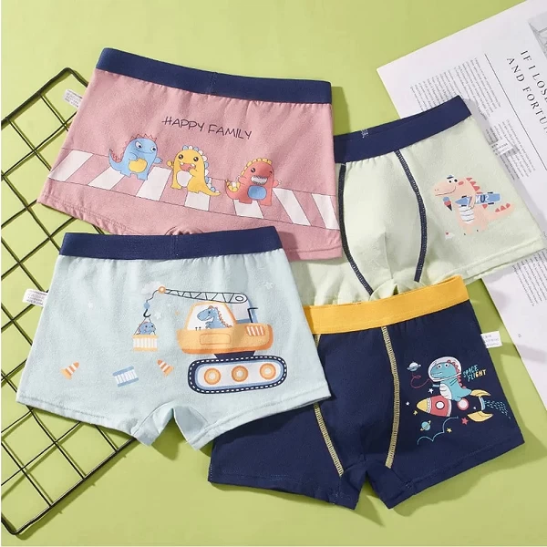 Sous-vêtements coton motif dessin animé pour enfants - Colorés et confortables, parfaits garçons et filles!|2,04 €|OKKO MODE