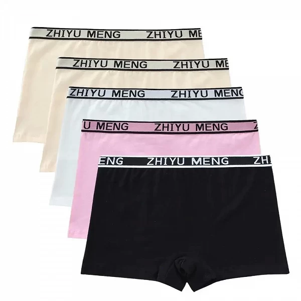 Lot de 5 boxers taille moyenne pour jeunes filles - Culottes confortables et tendance, sous-vêtements essentiels pour étudiantes|10,88 €|OKKO MODE