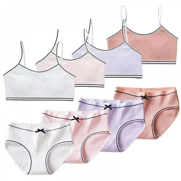 Ensemble de soutien-gorge, culotte en coton pour ado | Confort et élégance assurés|5,17 €|OKKO MODE