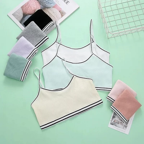 Ensemble Soutien-Gorge et Culotte en Coton pour Fille - Confortable et Solide, Taille 8-16 Ans|2,04 €|OKKO MODE