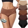 Culotte menstruelle taille haute pour femme, slip respirant, imperméable, sous-vêtement physiologique, 3 couches, 5 documents, 2|1,98 €|OKKO MODE