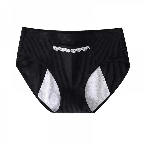 Sous-vêtement Menstruel de Poche en Pur Coton pour Femme, Culotte Sexuelle Japonaise, Filetée, Transparente, Taille Mi-AudiLarge|3,59 €|OKKO MODE