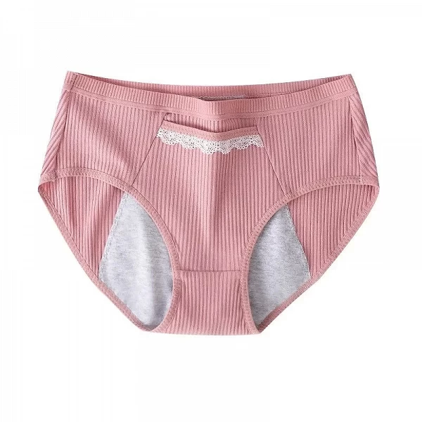 Sous-vêtement Menstruel de Poche en Pur Coton pour Femme, Culotte Sexuelle Japonaise, Filetée, Transparente, Taille Mi-AudiLarge|3,59 €|OKKO MODE