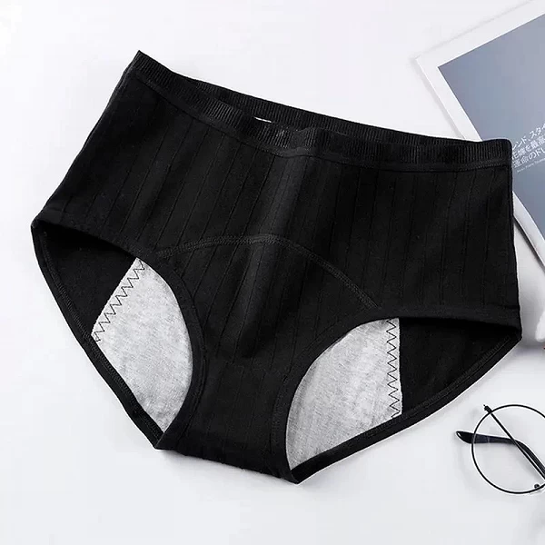 Culotte menstruelle en coton pour femmes, culotte taille haute anti-fuite, sous-vêtements menstruels féminin physiologique|2,00 €|OKKO MODE