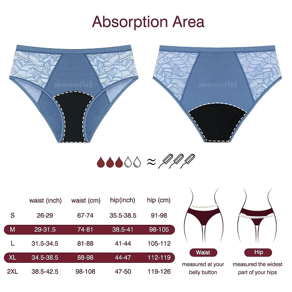 DROPSHIPPING-Culotte Menstruelle Taille Haute pour Femme, Sous-Vêtement en Dentelle pour Fille|6,93 €|OKKO MODE