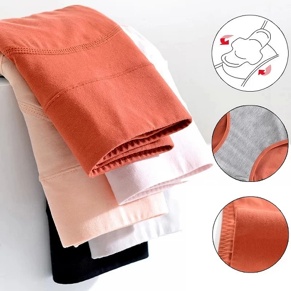 Culotte en Coton à la Mode pour Femme, Sous-Vêtement Physiologique, Pantalon Menstruel, Solide et Respirant|2,00 €|OKKO MODE