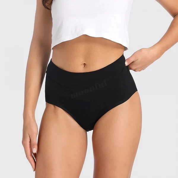 Culotte Menstruelle en Bambou Très Abondante à 4 Couches pour Femme, Sous-vêtement de Nuit Taille Haute, 1 Pièce|9,95 €|OKKO MODE