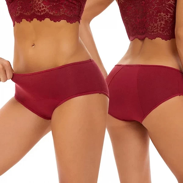 Culotte menstruelle en gaze absorbante pour femme, sous-vêtement pilote en coton, flux très abdominal, 3 pièces par ensemble|14,07 €|OKKO MODE