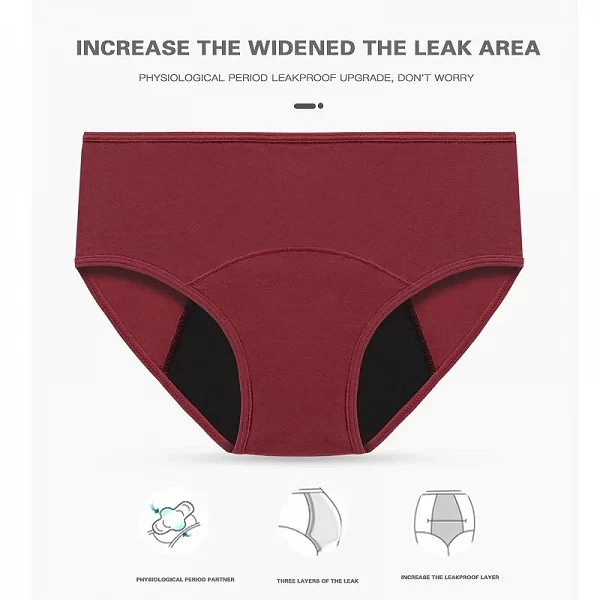 Culotte menstruelle en gaze absorbante pour femme, sous-vêtement pilote en coton, flux très abdominal, 3 pièces par ensemble|14,07 €|OKKO MODE