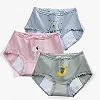 Culotte en gaze pure pour femme, sous-vêtement en coton, anti-retard, bord en dentelle|2,69 €|OKKO MODE